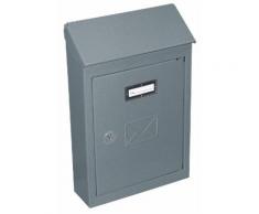 Cassetta Postale Con Tetto 17,5x5x26 Cm In Lamiera Bauer Grigia
