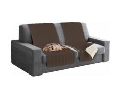 Copridivano A Fascia Doubleface Trapuntato 60x190cm Fazzi Marrone/panna