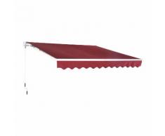 Tenda Da Sole Avvolgibile A Parete 3x2.5m In Poliestere Rosso Bordeaux Miozzi