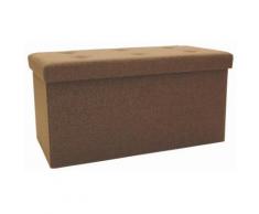 Baule Cassapanca Pouf Contenitore In Polyestere Soriani Marrone