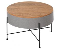 Tavolino Rotonto Da Caffè Ø60x40 Cm Con Vano Contenitore Benzoni