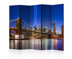 Paravento 5 Pannelli - Blue New York Ii 225x172cm Erroi