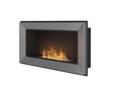 Camino A Bioetanolo Da Parete 90x49 Cm Dumas Frame 900 Inox
