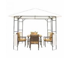 Tendone Gazebo Da Giardino Bianco In Metallo 3x3m Miozzi