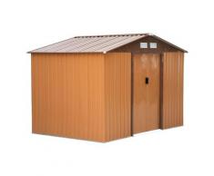 Casetta Box Da Giardino In Lamiera Ocra 277x191x192 Cm Miozzi
