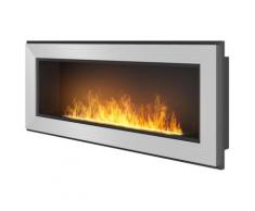Camino A Bioetanolo Da Parete 120x49 Cm Dumas Frame 1200 Inox