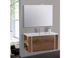 Mobile Da Bagno Sospeso 100cm Mazzoni Gold Noce Scuro Frassinato