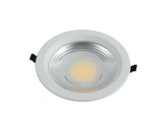 Incasso Controsoffitto Faretto Tondo Alluminio Bianco Led 30 Watt Luce Calda Intec Inc-lyra-30c
