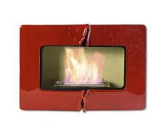 Camino Bioetanolo Da Parete In Ceramica 60x40 Cm Ferazzoli Wall Rosso