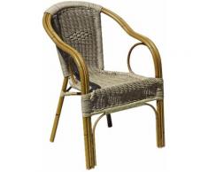 Sedia Da Giardino In Alluminio Effetto Legno E Wicker Vorghini Contract