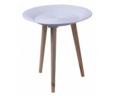 Tavolino Basso Ø47x50 Cm In Mdf Motti Wicky Grigio