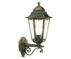 Lampada Applique Grande In Alto Colore Nero E Oro Per Esterno Linea Merlet Sovil