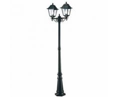 Lampada Palo Alto Due Luci Per Giardino Colore Nero Da Esterno Linea Quadrata Sovil