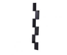Libreria Da Parete Con Mensole In Legno Mdf Nero 12x12x120 Cm Benzoni