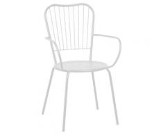Sedia Da Giardino 54x55x90cm In Ferro Adami Ivrea Bianca