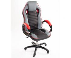 Sedia Poltrona Presidenziale Da Gaming Ufficio In Eco Pelle Bozzini Sport Racing Rosso