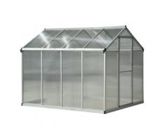Serra Da Giardino Per Piante Con Tetto Apribile E Porta Scorrevole Trasparente 242x190x195 Cm Miozzi