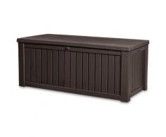 Baule Cassapanca Da Esterno 155x64,4x72,4 Cm In Resina Keter Rockwood Marrone