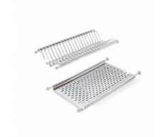 Scolapiatti Colapiatti Per Mobile Cucina 60 Cm In Acciaio Inox Con Raccogligoccia Emuca