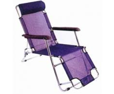 Sedia Sdraio Reclinabile Pieghevole In Alluminio E Textilene Becker Prato Blu
