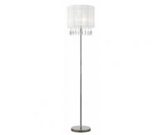 Piantana Classica Metallo Gocce Cristalli K9 Paralume Organza Bianca Lampada Da Terra E14 Ambiente I-patty/pt3