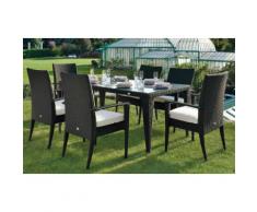 Set Da Giardino Tavolo E 6 Sedie In Wicker Ranieri Twist