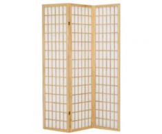 Paravento Separè 3 Pannelli 130,5x178cm In Legno Tosini Faggio