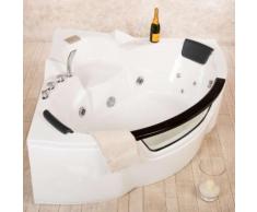 Vasca Idromassaggio Angolare 2 Posti 135x135 Cm Cromoterapia Vorich Easy Life Bianca