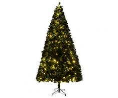 Albero Di Natale Artificiale 210 Cm 960 Rami 300 Led Hmc Pino Verde