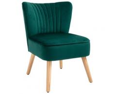 Sedia Imbottita 57x68x76 Cm In Tessuto Benzoni Verde