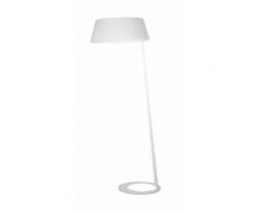 Piantana Metallo Paralume Bianco Base Anello Lampada Da Terra Moderna E27 Ambiente I-queen/pt