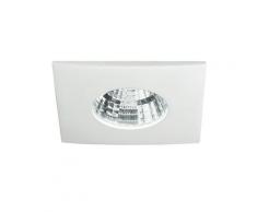Faretto A Incasso Quadrato Alluminio Pressofuso Bianco Goffrato Led 6 Watt Luce Calda Intec Inc-nadir-q6c