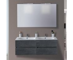 Mobile Da Bagno Sospeso 120cm Mazzoni Maiorca Light Doppia Vasca Antracite