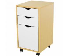 Cassettiera Per Ufficio 35x40x65,5 Cm Con Ruote 3 Cassetti Benzoni