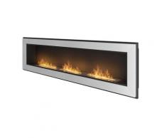 Camino A Bioetanolo Da Parete 180x49 Cm Dumas Frame 1800 Bianco