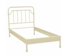 Struttura Letto Singolo In Metallo 100x200x115,5cm Adami Nodi Bianco