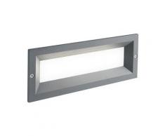 Faretto Segnapassi A Incasso Da Esterno A Led 12w Da Parete Aperto Sovil Mask Grigio