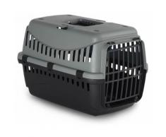 Trasportino Per Cani E Gatti 58x38x38cm In Polipropilene Fazzi Grigio E Nero