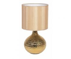 Abat Jour Oro Fusto Ceramica Paralume Pvc Lampada Da Tavolo Moderna E14 Ambiente I-pulsar/l 35