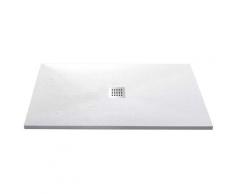 Piatto Doccia In Pietra 100x120 Cm Bonussi Ardesia Stone Central Bianco