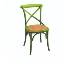 Sedia In Legno Di Betulla 51x55h46,5/89cm Adami Verde Antico