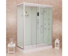Box Doccia Idromassaggio Multifunzione 160x70 Cm Vorich White Air Lato Destro