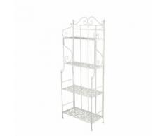 Scaffale Per Piante In Metallo 4 Piani 59x29h158cm Adami Jessica Bianco