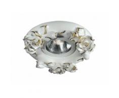 Faretto Incasso Porcellana Decoro A Mano Rose Oro Cartongesso Mr16 Intec Inc-zarah