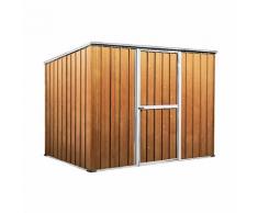 Casetta Box Da Giardino In Lamiera Legno Per Deposito Attrezzi 260x185x192cm Enaudi