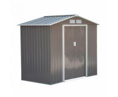 Casetta Box Da Giardino In Lamiera Grigio 213x127x185 Cm Miozzi