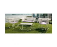 Set Da Giardino Divano 2 Poltrone E Tavolino In Rete Stirata Ranieri Royal