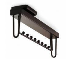 Appendiabiti Estraibile Per Armadio 44,5 Cm In Alluminio Chiusura Soft Emuca Moka