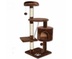 Albero Tiragraffi Con Cuccia Per Gatti H112 Cm Rizzetti Rubik Marrone