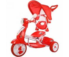 Moto Triciclo A Spinta Seggiolino Reversibile Per Bambini Kid Go Rosso